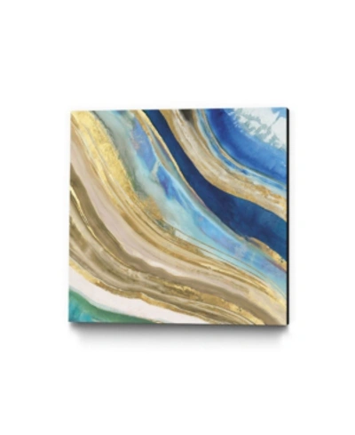 Giant Art 30" X 30" Agate Ii Museum Mounted Canvas Print In Gold