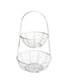 Design Imports Chicken Wire Tiered Stand In White