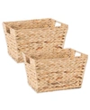 DESIGN IMPORTS MEDIUM WATER HYACINTH BASKET SET OF 2