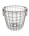 Design Imports Metal Basket Round Small In Bronze
