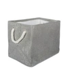 Design Imports Polyester Bin Variegated Rectangle Medium In Gray
