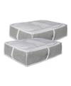 Design Imports Medium Under-the-bed Soft Storage Set Of 2 In Gray