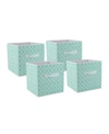 DESIGN IMPORTS NON-WOVEN POLYESTER CUBE LATTICE SQUARE SET OF 4