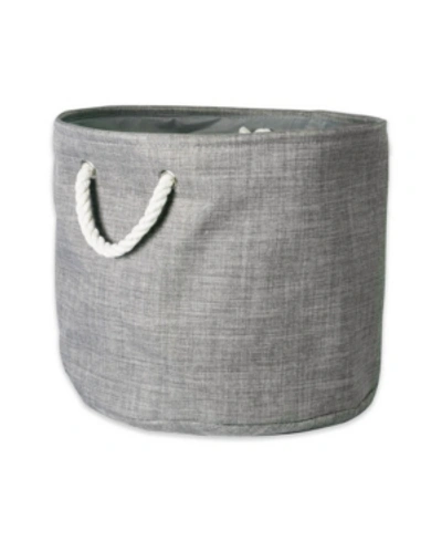 DESIGN IMPORTS POLYESTER BIN VARIEGATED ROUND LARGE