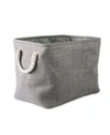 Design Imports Polyester Bin Variegated Rectangle Medium In Gray