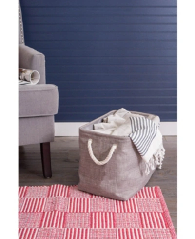 Design Imports Variegated Polyester Storage Bin In Gray