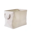 Design Imports Polyester Bin Variegated Rectangle Medium In Cream