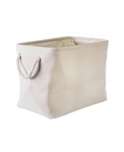 Design Imports Polyester Bin Variegated Rectangle Medium In Cream