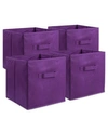 DESIGN IMPORTS NON-WOVEN POLYPROPYLENE CUBE SOLID SQUARE SET OF 4