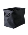 Design Imports Polyester Bin Variegated Rectangle Medium In Black