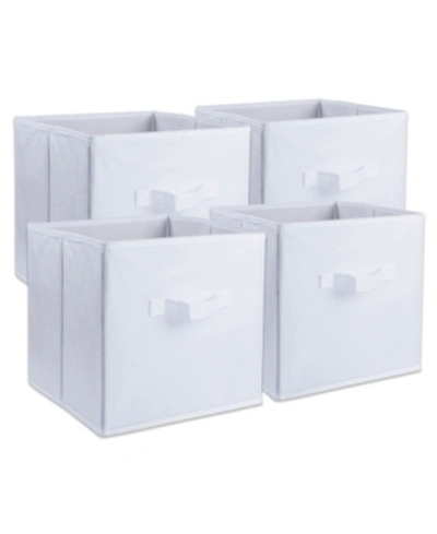 Design Imports Non-woven Polypropylene Cube Solid White Square Set Of 4