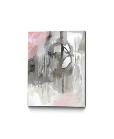 Giant Art 32" X 24" Muted Abstract Museum Mounted Canvas Print In Pink