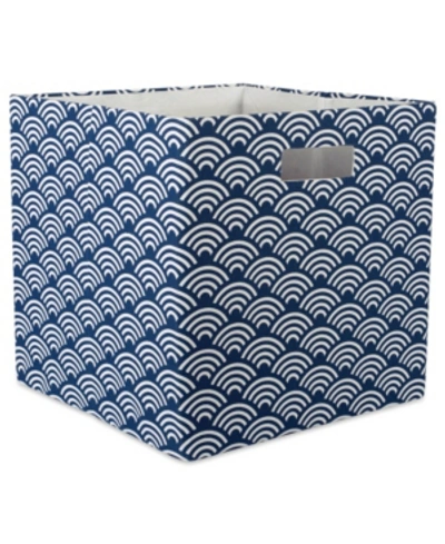 Design Imports Waves Print Polyester Storage Bin In Blue