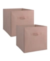 DESIGN IMPORTS NON-WOVEN POLYPROPYLENE CUBE SOLID MILLENNIAL SQUARE SET OF 2