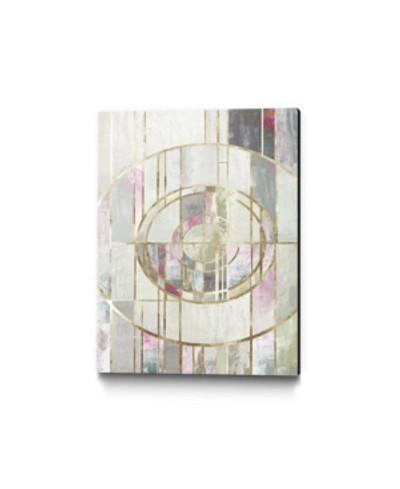 Giant Art 14" X 11" Blush Deco I Museum Mounted Canvas Print In Gold