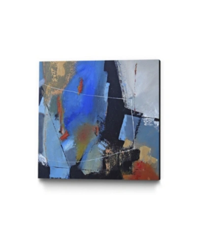 Giant Art 30" X 30" Separation Museum Mounted Canvas Print In Blue