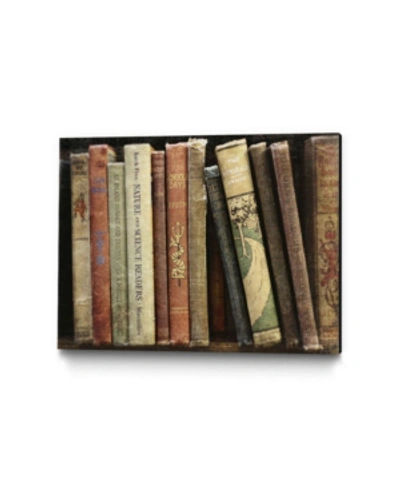 Giant Art 36" X 24" Vintage Like Book Collection Iii Museum Mounted Canvas Print In Orange