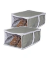 Design Imports Medium Under-the-bed Soft Storage Set Of 2 In Gray