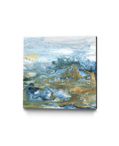 Giant Art 30" X 30" Geode Ii Museum Mounted Canvas Print In Blue