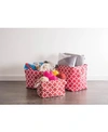 Design Imports Variegated Polyester Storage Bin In Rust