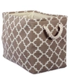 Design Imports Polyester Bin Lattice Brown Rectangle Large In Brown