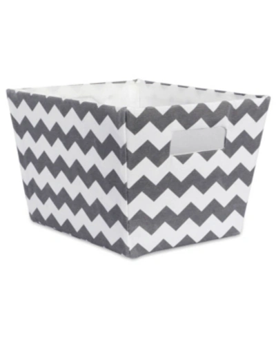 Design Imports Trapezoid Polyester Storage Bin In Gray