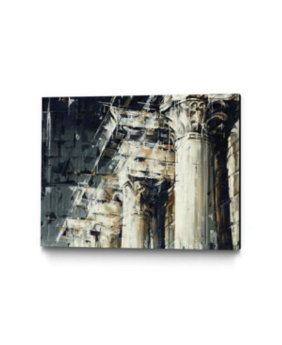 Giant Art 36" X 24" Corinthian I Museum Mounted Canvas Print In Blue