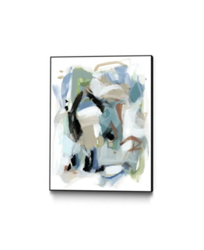 Giant Art 40" X 30" Fall Iii Art Block Framed Canvas In Blue