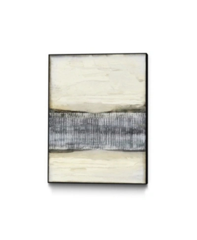 Giant Art 20" X 16" Divided Horizon I Art Block Framed Canvas In Tan