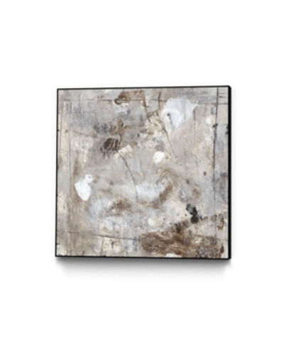 Giant Art 20" X 20" Neutral Jostle Ii Art Block Framed Canvas In Brown