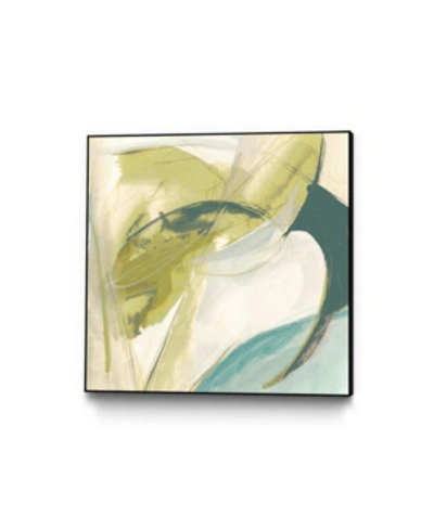 Giant Art 30" X 30" Vertigo Note Ii Art Block Framed Canvas In Green