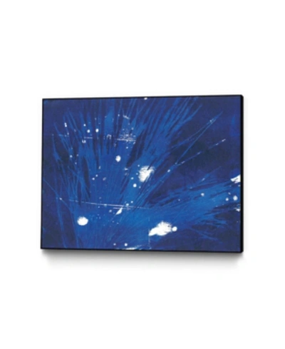Giant Art 32" X 24" Burst Ii Art Block Framed Canvas In Blue