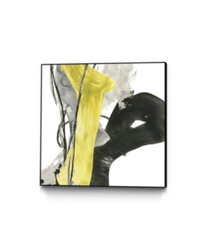 Giant Art 30" X 30" Citron Flux I Art Block Framed Canvas In Yellow