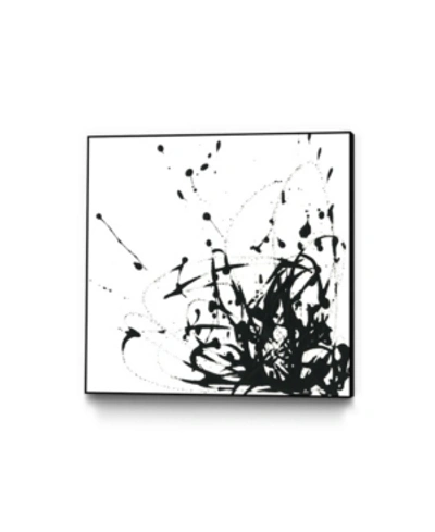 Giant Art 30" X 30" Onyx Expression Ii Art Block Framed Canvas In Black