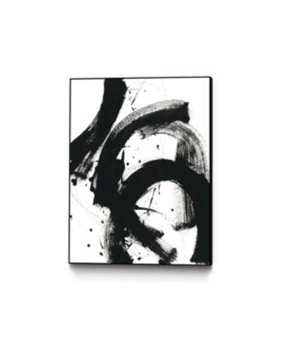 Giant Art 40" X 30" Onyx Gesture Ii Art Block Framed Canvas In Black