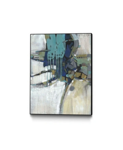 Giant Art 28" X 22" Separation Ii Art Block Framed Canvas In Blue