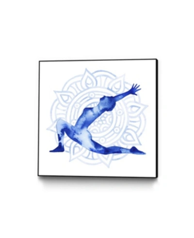 Giant Art 20" X 20" Yoga Flow Ii Art Block Framed Canvas In Blue
