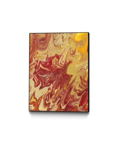 Giant Art 28" X 22" Nomadic Blaze Ii Art Block Framed Canvas In Orange