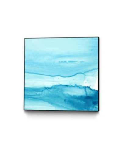 Giant Art 30" X 30" Making Waves Iv Art Block Framed Canvas In Blue