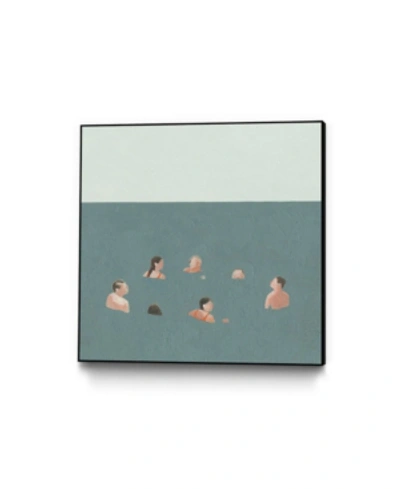 Giant Art 30" X 30" The Swimmers I Art Block Framed Canvas In Green