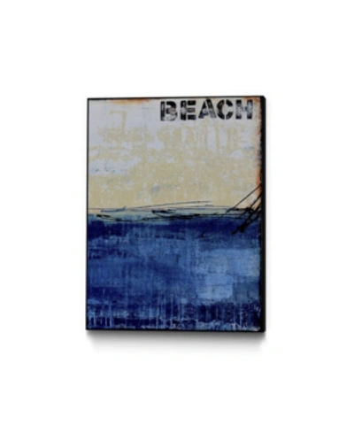 Giant Art 24" X 18" Beach 45 Ii Art Block Framed Canvas In Blue