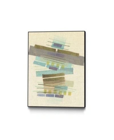 Giant Art 36" X 24" Balancing Ii Art Block Framed Canvas In Blue