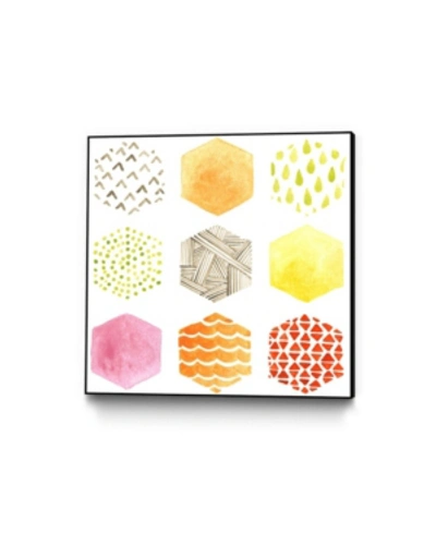 Giant Art 30" X 30" Honeycomb Patterns I Art Block Framed Canvas In Multi