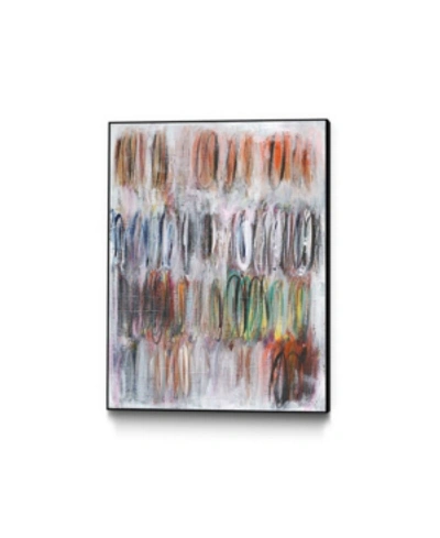Giant Art 14" X 11" Paint Scribble Ii Art Block Framed Canvas In Tan