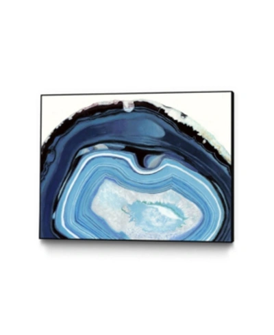 Giant Art 14" X 11" Agate Studies I Art Block Framed Canvas In Blue