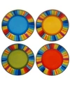 Certified International Sierra 4-pc. Salad Plates Asst. In Multicolored