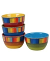 Certified International Sierra 4-pc. Ice Cream Bowls Asst. In Multicolored