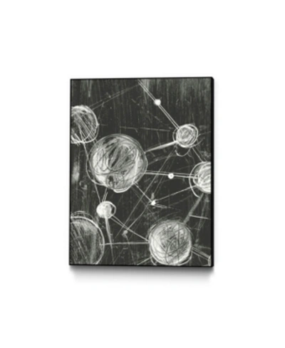 Giant Art 14" X 11" Molecular Fusion I Art Block Framed Canvas In Black