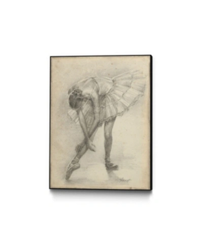 Giant Art 14" X 11" Antique Ballerina Study Ii Art Block Framed Canvas In Tan
