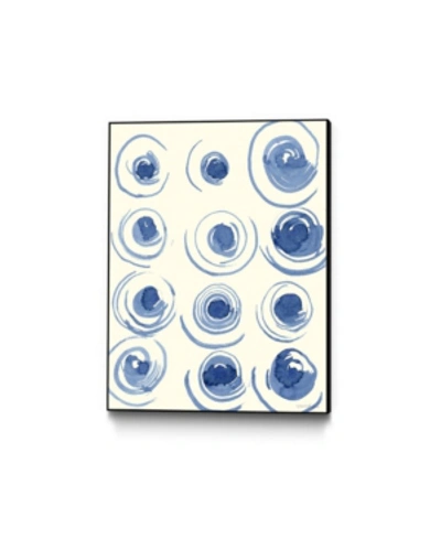 Giant Art 40" X 30" Macrame Ii Art Block Framed Canvas In Blue